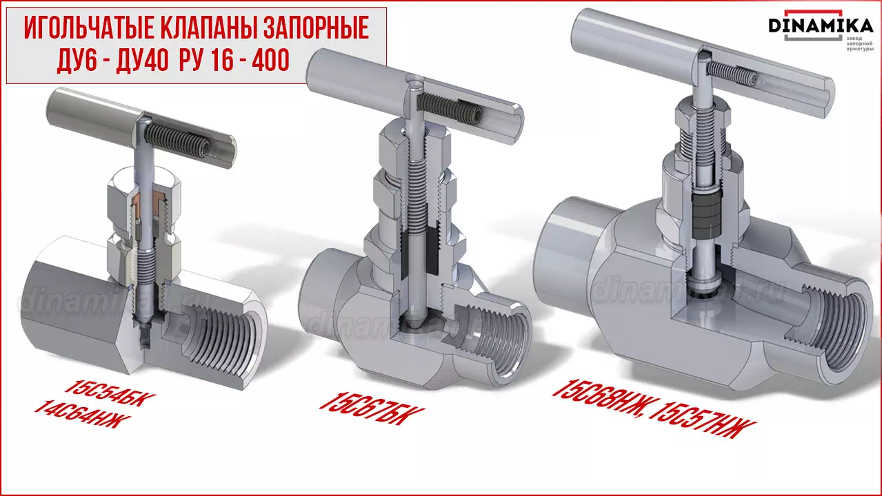 Резьбовые клапаны игольчатые муфтовые в Тюмени